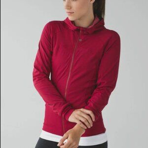 Lululemon In Flux Jacket size 6 Cranberry Red Coat With Hood